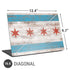 Chicago Flag Dark Wood Universal Laptop 16.6in (13.4 x 9.7in) Skin